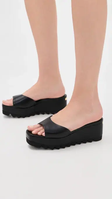 Stella McCartney Sneakelyse Alter Mat Wedge Slides Black | Thumbnail 3 Stella McCartney Sneakelyse Alter Mat Wedge Slides Black | Thumbnail 3