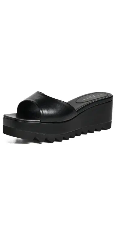 Stella McCartney Sneakelyse Alter Mat Wedge Slides Black | Thumbnail 1 Stella McCartney Sneakelyse Alter Mat Wedge Slides Black | Thumbnail 1