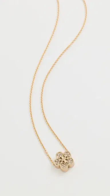 Tory Burch Forget Me Not Pavé Pendant Necklace | Thumbnail 2 Tory Burch Forget Me Not Pavé Pendant Necklace | Thumbnail 2