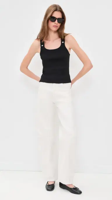 STILL HERE Snap Tank Top Black | Thumbnail 5 STILL HERE Snap Tank Top Black | Thumbnail 5