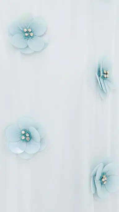 La Vie Style House 3D Embellished Mini A Line Dress Baby Blue One Size | Thumbnail 6 La Vie Style House 3D Embellished Mini A Line Dress Baby Blue One Size | Thumbnail 6