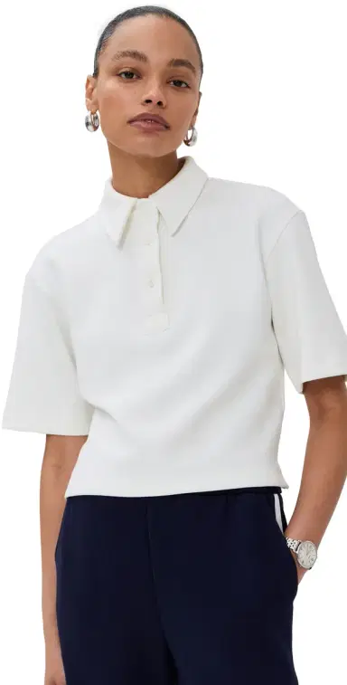 LE BOP Josephine Polo Top Ivory M | Thumbnail 1 LE BOP Josephine Polo Top Ivory M | Thumbnail 1
