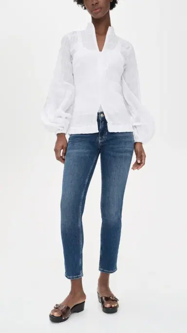 Free People Oracle Slim Straight Jeans Sky's the Limit | Thumbnail 5 Free People Oracle Slim Straight Jeans Sky's the Limit | Thumbnail 5