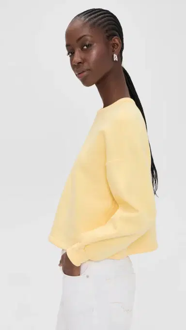Ag Roselle Sweatshirt unlight Yellow | Thumbnail 4 Ag Roselle Sweatshirt unlight Yellow | Thumbnail 4