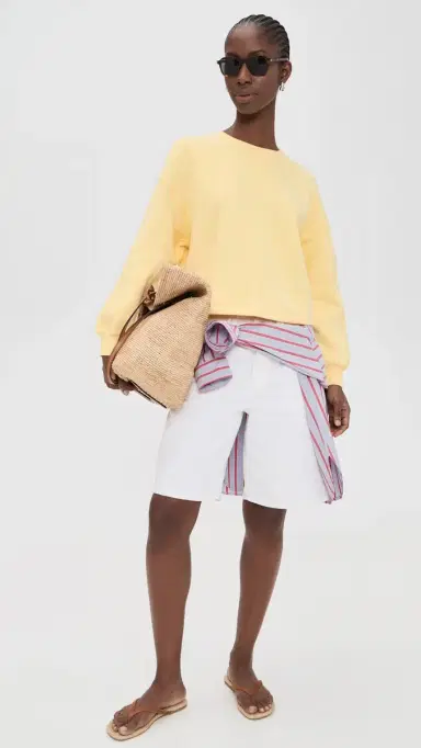 Ag Roselle Sweatshirt unlight Yellow | Thumbnail 5 Ag Roselle Sweatshirt unlight Yellow | Thumbnail 5
