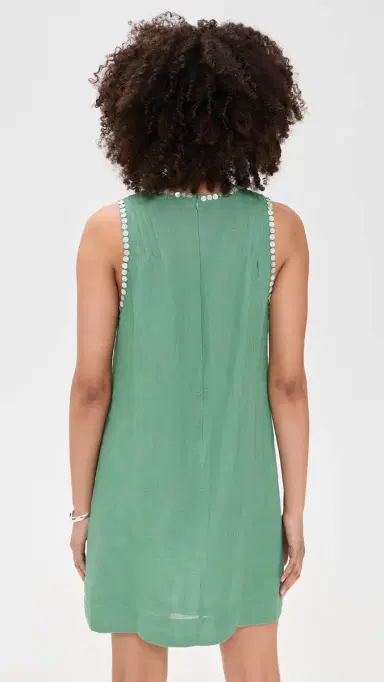 Carolina K Eva Linen Dress Green Leaf | Thumbnail 3 Carolina K Eva Linen Dress Green Leaf | Thumbnail 3