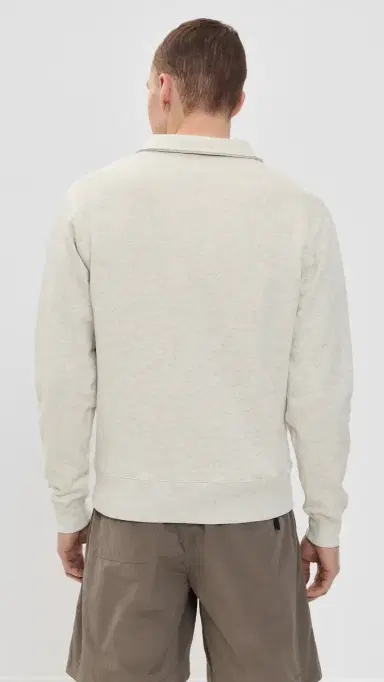 Knickerbocker 50s Quarter Zip Sweatshirt Oat Grey M | Thumbnail 3 Knickerbocker 50s Quarter Zip Sweatshirt Oat Grey M | Thumbnail 3