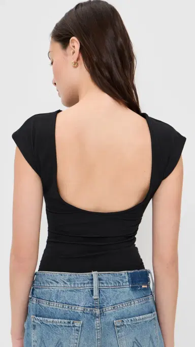 Good American The Open Back Thong Bodysuit Black001 | Thumbnail 3 Good American The Open Back Thong Bodysuit Black001 | Thumbnail 3