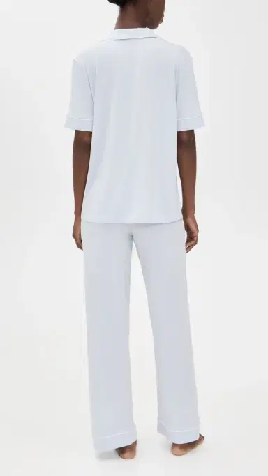 Eberjey Gisele The Short Sleeve Long Pajama et Ice Blue/ | Thumbnail 3 Eberjey Gisele The Short Sleeve Long Pajama et Ice Blue/ | Thumbnail 3