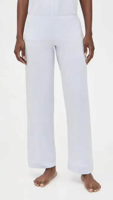 Eberjey Gisele The Short Sleeve Long Pajama et Ice Blue/ | Thumbnail 5 Eberjey Gisele The Short Sleeve Long Pajama et Ice Blue/ | Thumbnail 5