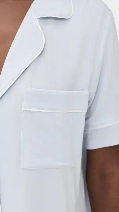 Eberjey Gisele The Short Sleeve Long Pajama et Ice Blue/ | Thumbnail 6 Eberjey Gisele The Short Sleeve Long Pajama et Ice Blue/ | Thumbnail 6