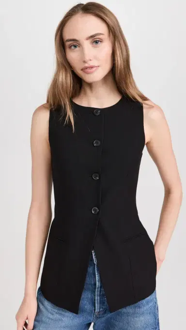 Aligne Leo Long Waistcoat Black | Thumbnail 2 Aligne Leo Long Waistcoat Black | Thumbnail 2