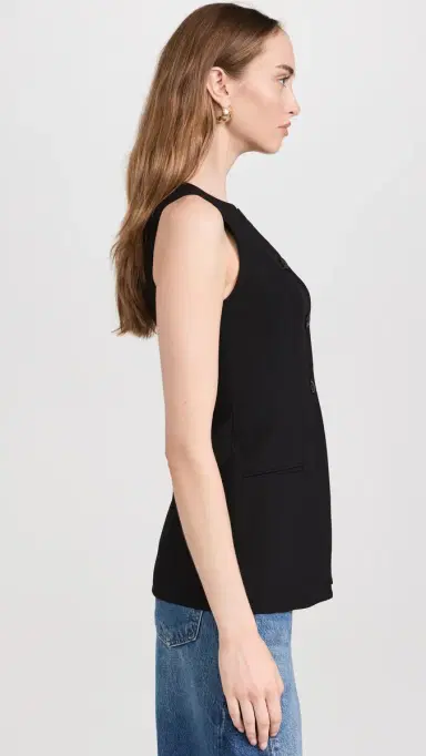 Aligne Leo Long Waistcoat Black | Thumbnail 4 Aligne Leo Long Waistcoat Black | Thumbnail 4