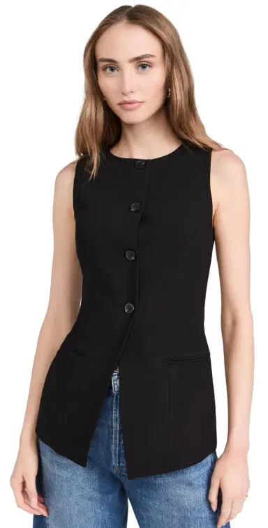 Aligne Leo Long Waistcoat Black | Thumbnail 1 Aligne Leo Long Waistcoat Black | Thumbnail 1