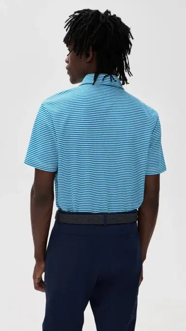 Adidas Golf Originals Stripe Pique Polo Clear Mint/Bluebird | Thumbnail 3 Adidas Golf Originals Stripe Pique Polo Clear Mint/Bluebird | Thumbnail 3