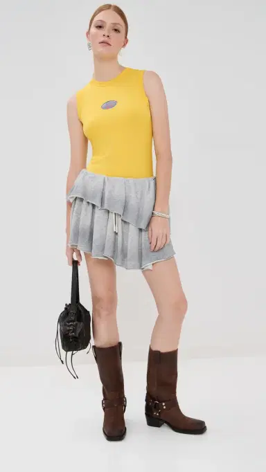 Acne Studios Short Skirt Grey Melange | Thumbnail 5 Acne Studios Short Skirt Grey Melange | Thumbnail 5
