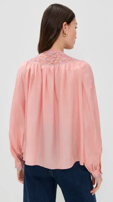 LoveShackFancy Carine Top Pink Nude | Thumbnail 3 LoveShackFancy Carine Top Pink Nude | Thumbnail 3