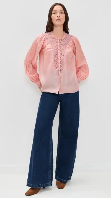LoveShackFancy Carine Top Pink Nude | Thumbnail 5 LoveShackFancy Carine Top Pink Nude | Thumbnail 5