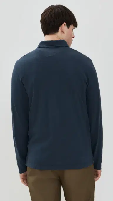 Billy Reid ong Sleeve Pensacola Polo Navy | Thumbnail 3 Billy Reid ong Sleeve Pensacola Polo Navy | Thumbnail 3