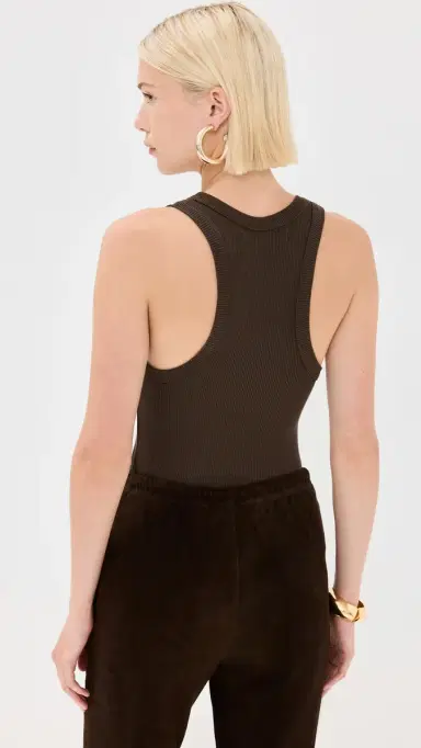 SPRWMN Rib Fitted Scooped Tank Americano | Thumbnail 3 SPRWMN Rib Fitted Scooped Tank Americano | Thumbnail 3