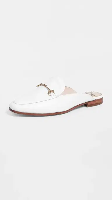 Sam Edelman Linnie Flat Mules Bright White 5 | Thumbnail 2 Sam Edelman Linnie Flat Mules Bright White 5 | Thumbnail 2