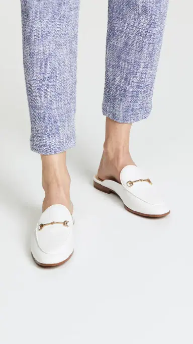 Sam Edelman Linnie Flat Mules Bright White 5 | Thumbnail 3 Sam Edelman Linnie Flat Mules Bright White 5 | Thumbnail 3