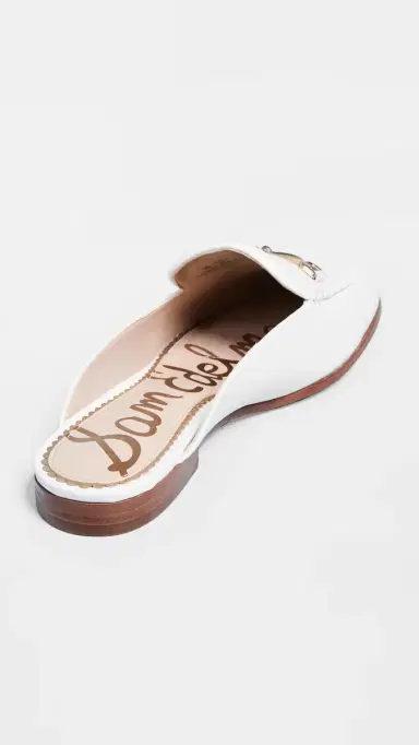 Sam Edelman Linnie Flat Mules Bright White 5 | Thumbnail 4 Sam Edelman Linnie Flat Mules Bright White 5 | Thumbnail 4
