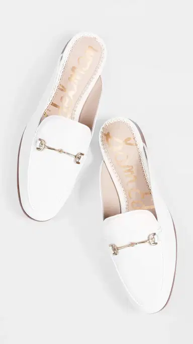 Sam Edelman Linnie Flat Mules Bright White 5 | Thumbnail 5 Sam Edelman Linnie Flat Mules Bright White 5 | Thumbnail 5