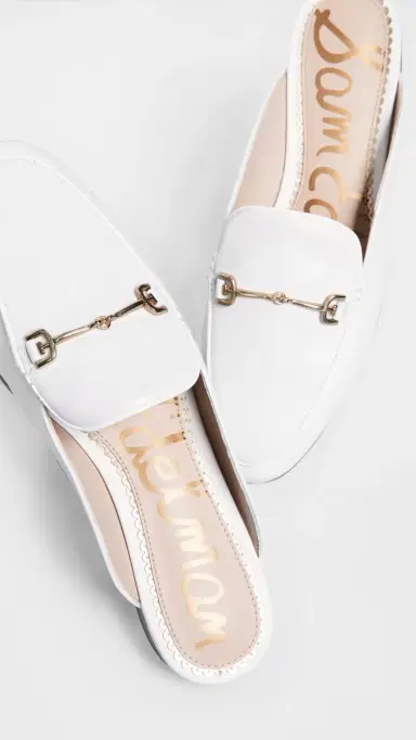 Sam Edelman Linnie Flat Mules Bright White 5 | Thumbnail 6 Sam Edelman Linnie Flat Mules Bright White 5 | Thumbnail 6