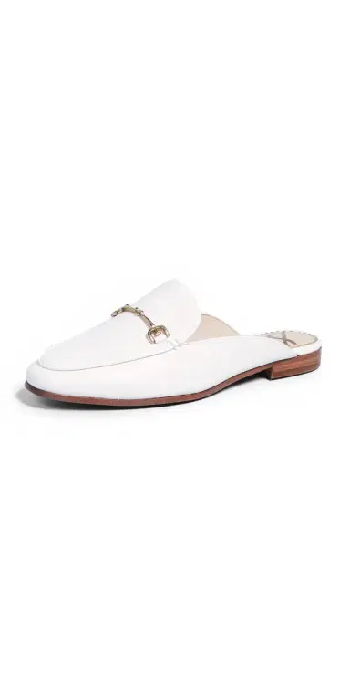 Sam Edelman Linnie Flat Mules Bright White 5 | Thumbnail 1 Sam Edelman Linnie Flat Mules Bright White 5 | Thumbnail 1