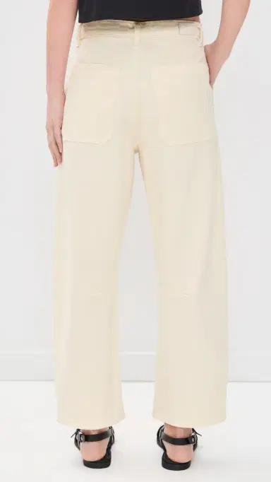 DL1961 Bilie Easy Barrel High Rise Pants Crema | Thumbnail 3 DL1961 Bilie Easy Barrel High Rise Pants Crema | Thumbnail 3