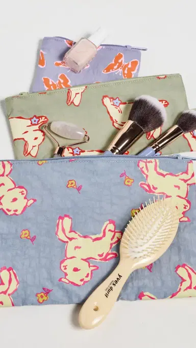 BAGGU Flat Pouch Set Spring Animals | Thumbnail 4 BAGGU Flat Pouch Set Spring Animals | Thumbnail 4