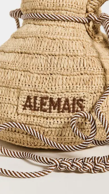 ALÉMAIS Michelle Raffia Jug Crossbody Bag Blonde One Size | Thumbnail 4 ALÉMAIS Michelle Raffia Jug Crossbody Bag Blonde One Size | Thumbnail 4