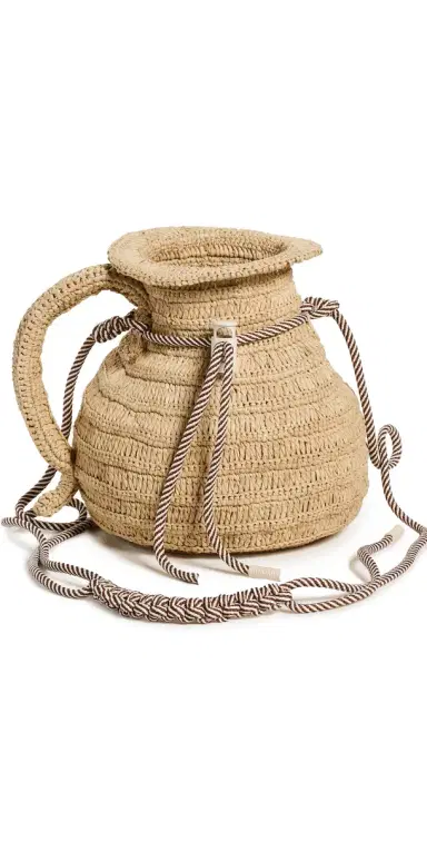 ALÉMAIS Michelle Raffia Jug Crossbody Bag Blonde One Size | Thumbnail 1 ALÉMAIS Michelle Raffia Jug Crossbody Bag Blonde One Size | Thumbnail 1