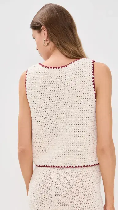 VRG GRL Stella Crochet Vest Cream M | Thumbnail 3 VRG GRL Stella Crochet Vest Cream M | Thumbnail 3