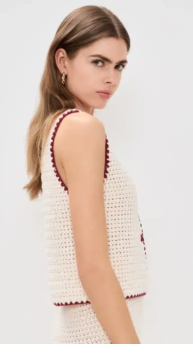 VRG GRL Stella Crochet Vest Cream M | Thumbnail 4 VRG GRL Stella Crochet Vest Cream M | Thumbnail 4