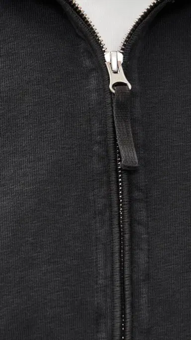 Stone Island Malfile Cotton Zip Hoodie Charcoal | Thumbnail 6 Stone Island Malfile Cotton Zip Hoodie Charcoal | Thumbnail 6