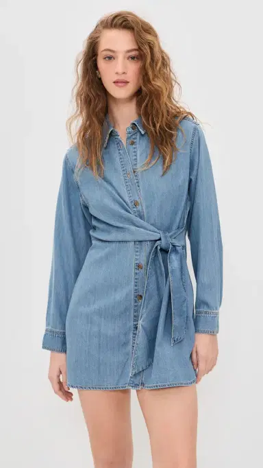 Good American Denim Wrap Shirt Dress Indigo266 | Thumbnail 2 Good American Denim Wrap Shirt Dress Indigo266 | Thumbnail 2