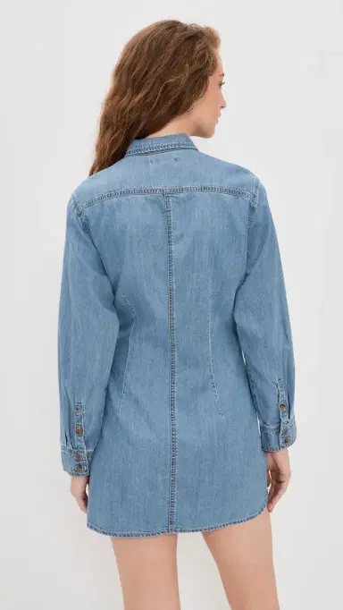 Good American Denim Wrap Shirt Dress Indigo266 | Thumbnail 3 Good American Denim Wrap Shirt Dress Indigo266 | Thumbnail 3