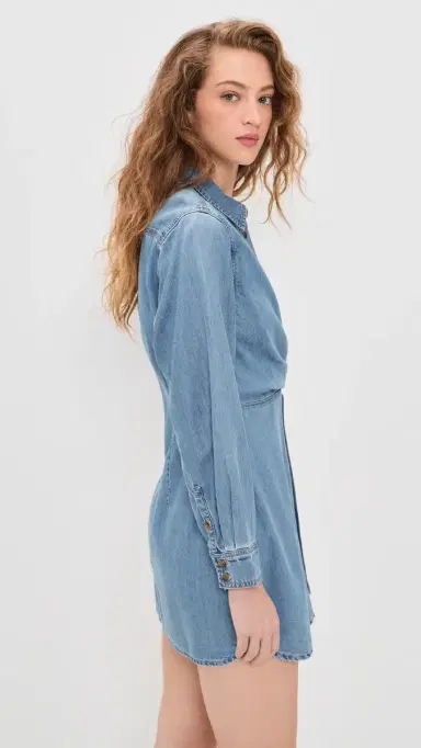 Good American Denim Wrap Shirt Dress Indigo266 | Thumbnail 4 Good American Denim Wrap Shirt Dress Indigo266 | Thumbnail 4
