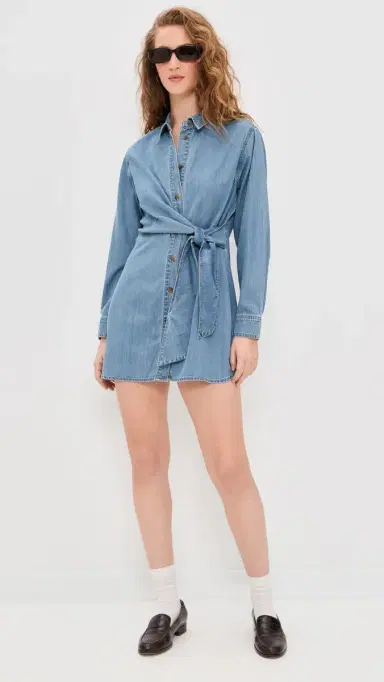 Good American Denim Wrap Shirt Dress Indigo266 | Thumbnail 5 Good American Denim Wrap Shirt Dress Indigo266 | Thumbnail 5