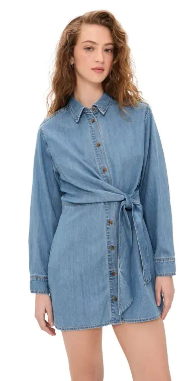 Good American Denim Wrap Shirt Dress Indigo266 | Thumbnail 1 Good American Denim Wrap Shirt Dress Indigo266 | Thumbnail 1