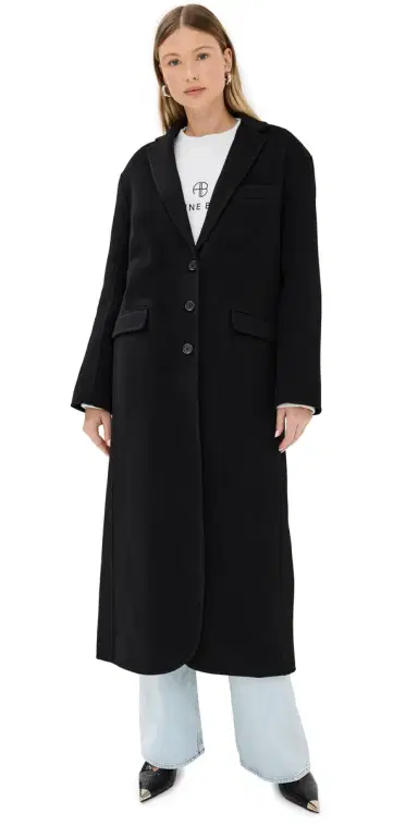 ANINE BING Quinn Coat Black | Thumbnail 1 ANINE BING Quinn Coat Black | Thumbnail 1