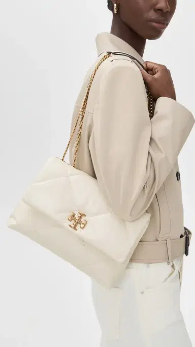 Tory Burch Kira Diamond Quilt Convertible Shoulder Bag Warm White One Size | Thumbnail 3 Tory Burch Kira Diamond Quilt Convertible Shoulder Bag Warm White One Size | Thumbnail 3