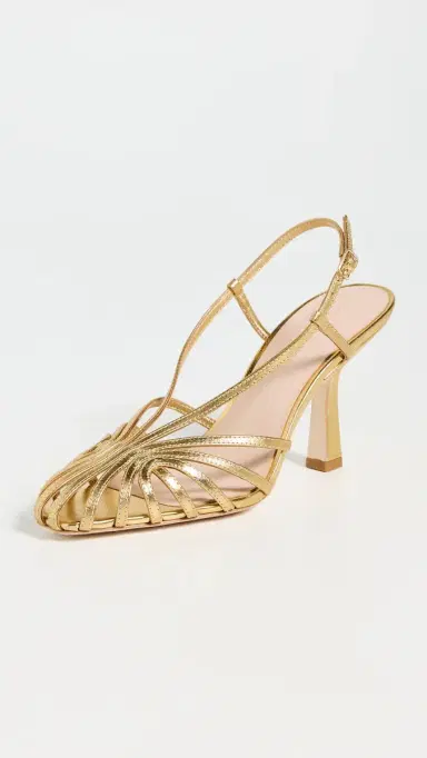 Loeffler Randall Alexandra Lattice Slingback Sandals Gold | Thumbnail 2 Loeffler Randall Alexandra Lattice Slingback Sandals Gold | Thumbnail 2