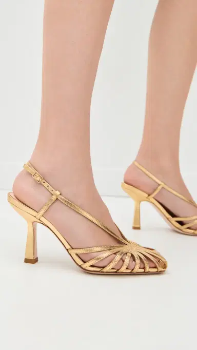 Loeffler Randall Alexandra Lattice Slingback Sandals Gold | Thumbnail 3 Loeffler Randall Alexandra Lattice Slingback Sandals Gold | Thumbnail 3