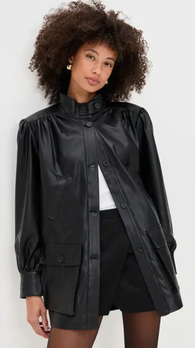 BARDOT Clements Vegan Leather Jacket Black | Thumbnail 2 BARDOT Clements Vegan Leather Jacket Black | Thumbnail 2