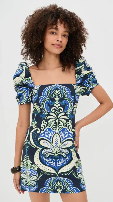 Cara Cara Kelly Dress Palm Pavillion Cobalt | Thumbnail 2 Cara Cara Kelly Dress Palm Pavillion Cobalt | Thumbnail 2