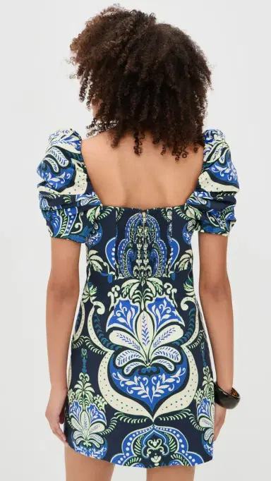 Cara Cara Kelly Dress Palm Pavillion Cobalt | Thumbnail 3 Cara Cara Kelly Dress Palm Pavillion Cobalt | Thumbnail 3