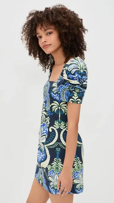 Cara Cara Kelly Dress Palm Pavillion Cobalt | Thumbnail 4 Cara Cara Kelly Dress Palm Pavillion Cobalt | Thumbnail 4